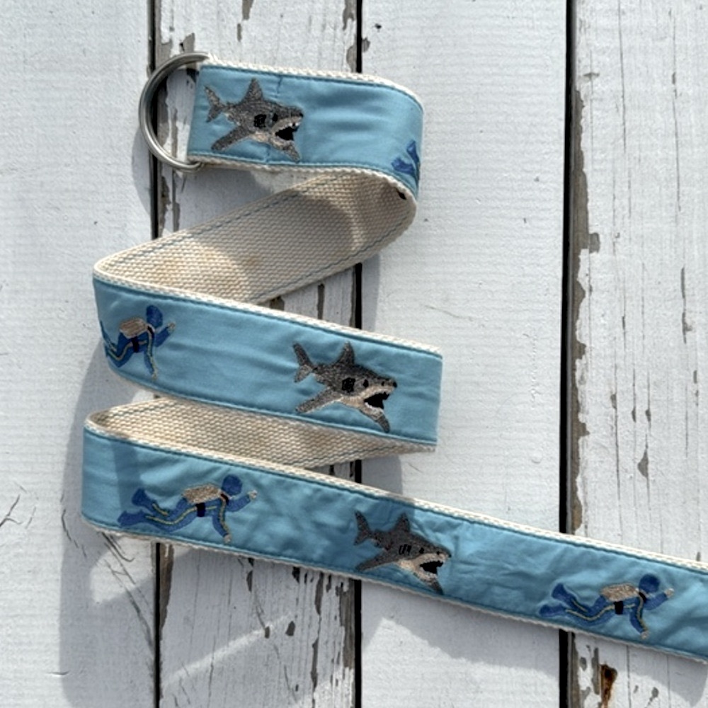 Shark and Scuba Diver Belt by CJ Laing